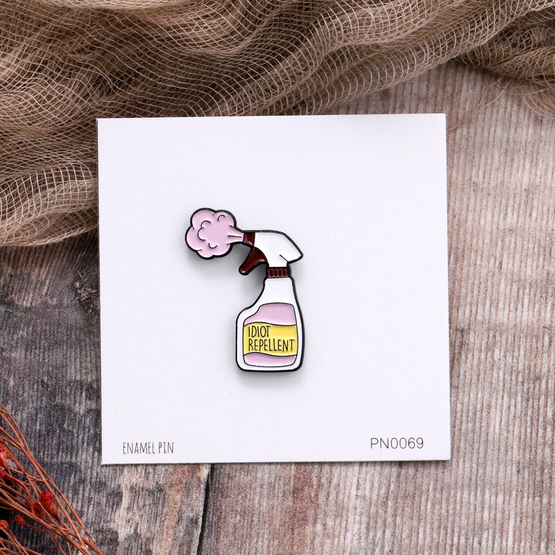 Enamel Pin - Idiot Repellent