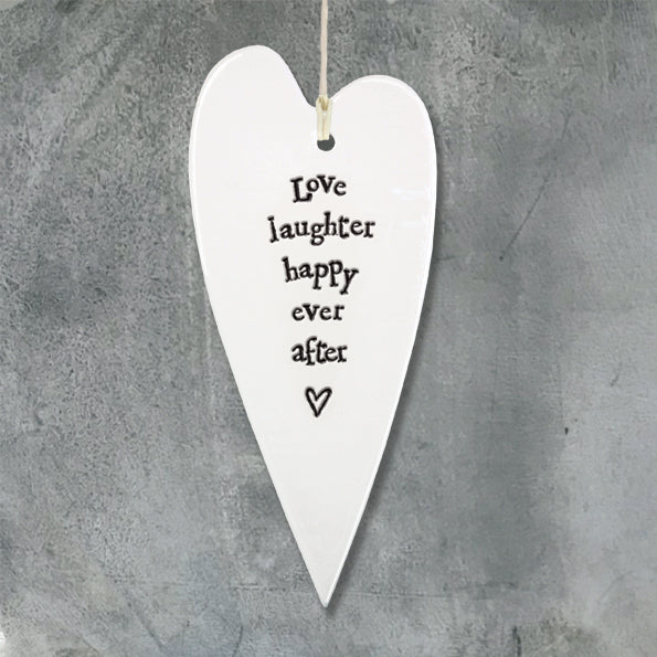 Hanging Porcelain Heart