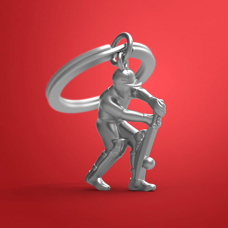 Cricket Player Keyring